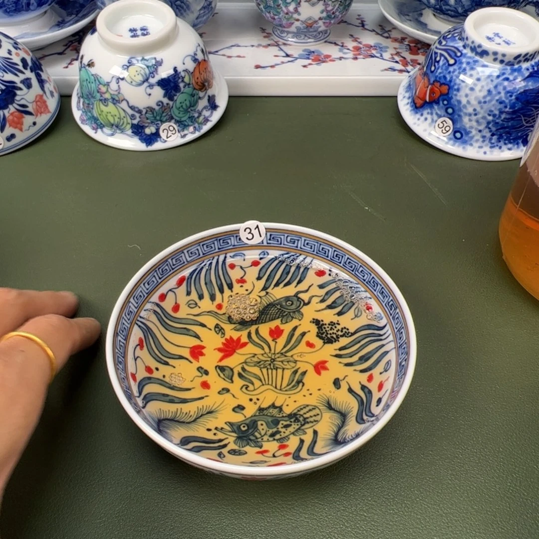 陶瓷景德镇纯手工纯手绘茶具木木31