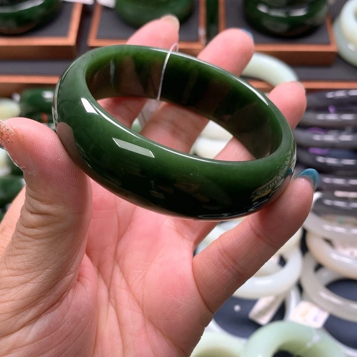 【闪购商品】未镶嵌手镯和田玉（碧玉）13