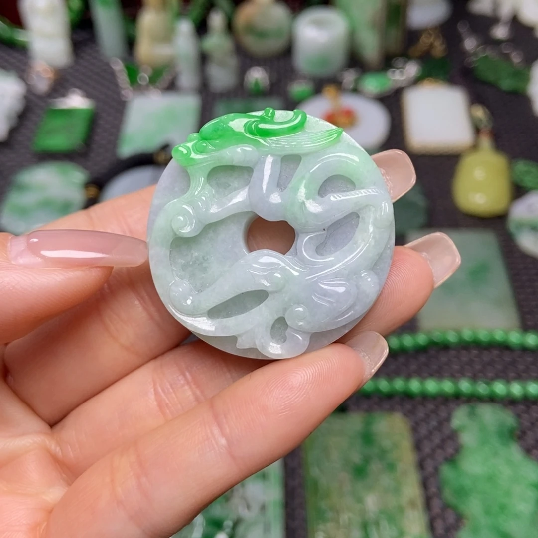 ᐝ***9翡翠未镶嵌挂件清