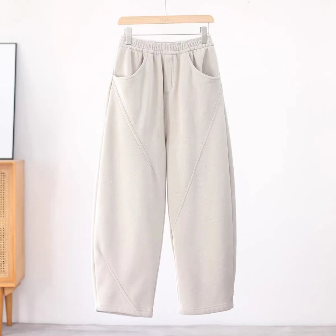 娜姐家个性外贸复古直筒弯刀裤（67222）