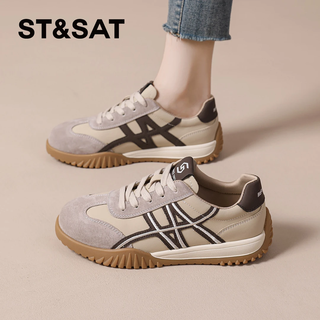 星期六爆款德训鞋女款2025秋季休闲复古运动鞋显腿长百搭流行女鞋