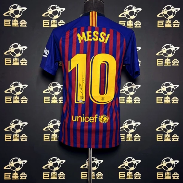 Fanatics 梅西Messi巴萨2017-2018赛季球员版球衣