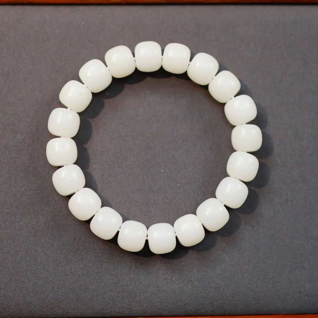 原生态风化白色菩提根老型手串男女款叠戴手串文玩小白手串绕指柔