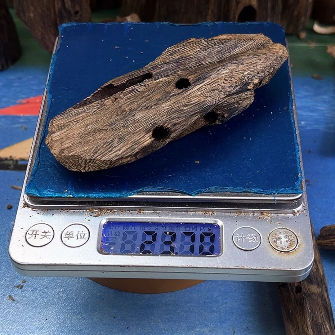 木质绿奇楠虫漏乌身圆叶23克
