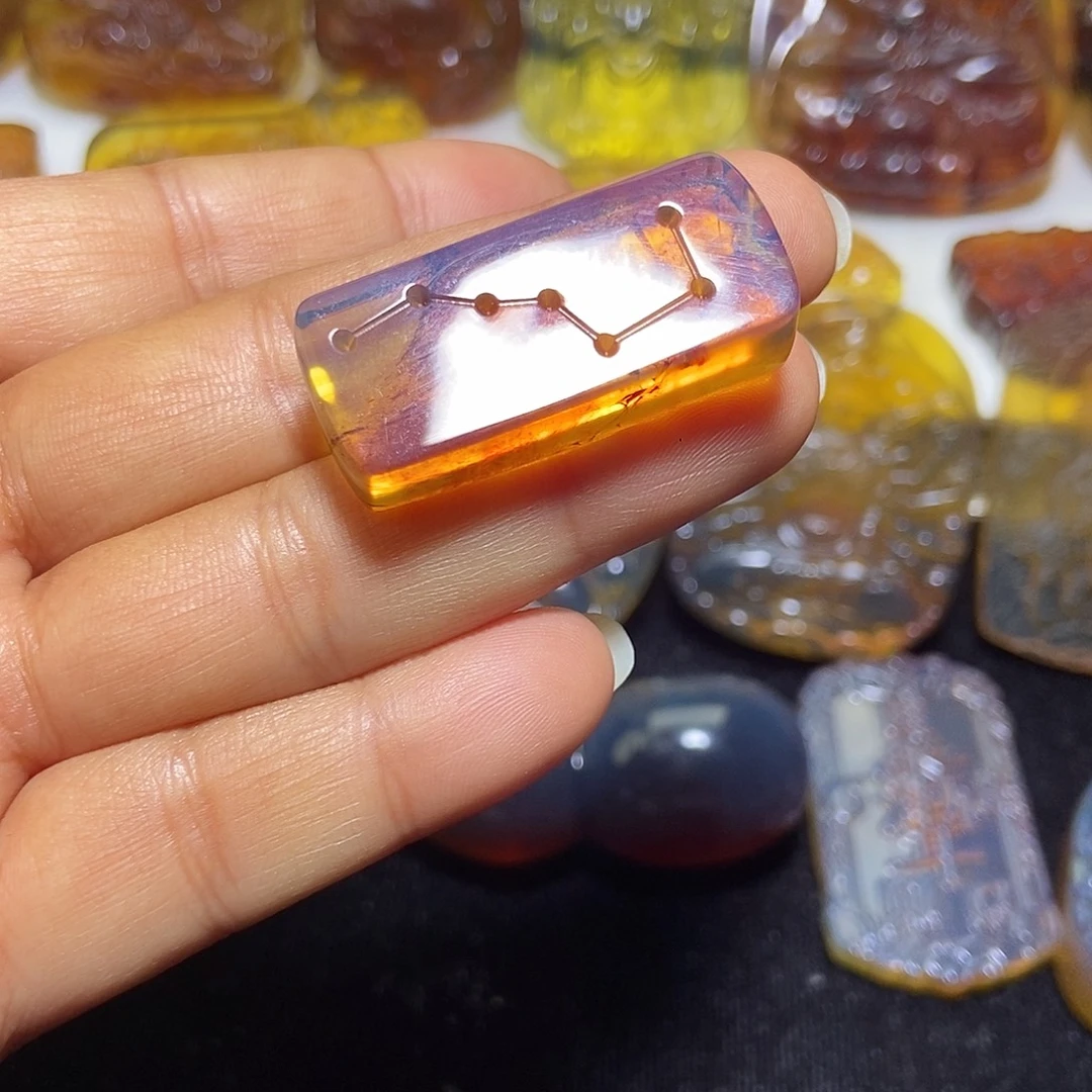 琥珀未镶嵌颈饰北斗七星-6