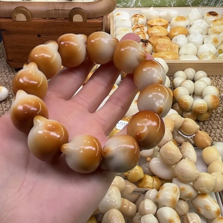 菩提根/象牙果手串11.25.35象牙果炭烤猫头微瑕