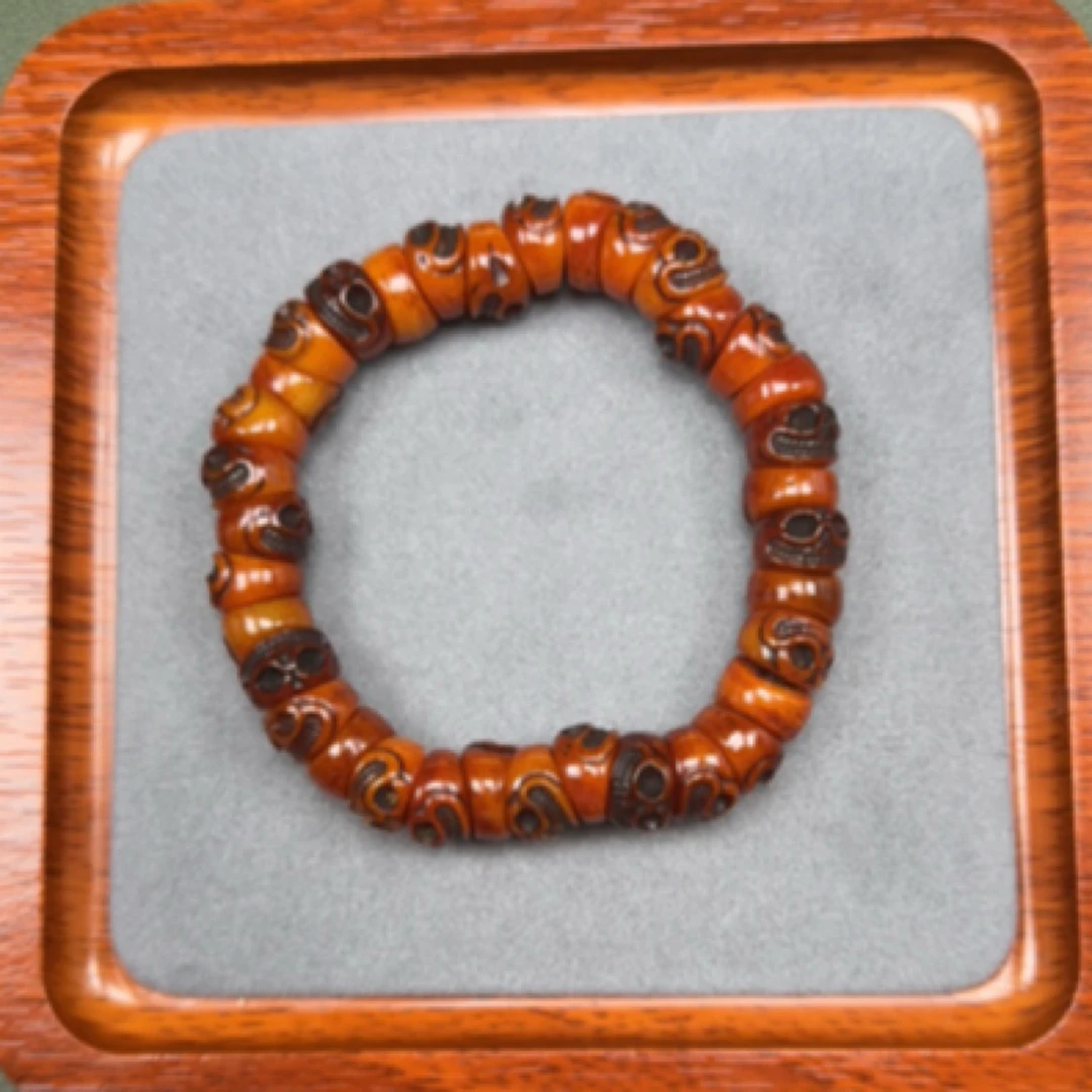 非金属珐琅手链 藏式经典阿呆手串