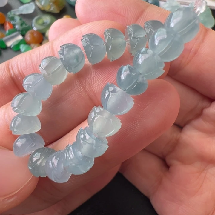 定制翡翠未镶嵌冰蓝冰紫