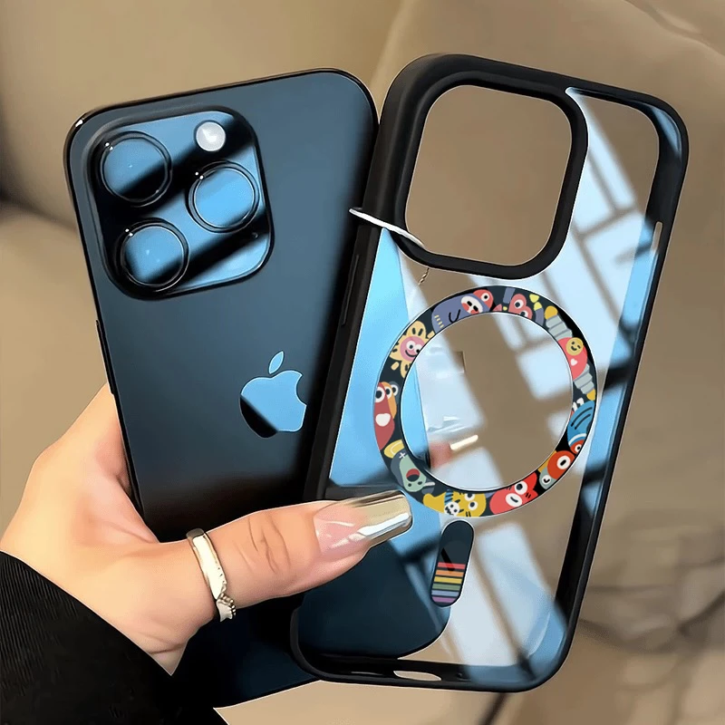 夕与空潮牌圆圈怪兽适用苹果16promax手机壳15/14磁吸壳13/12/11