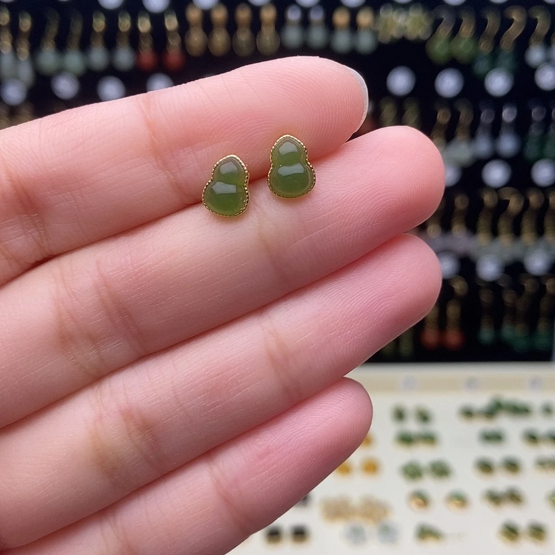 和田玉银S925镀金镶嵌颈饰