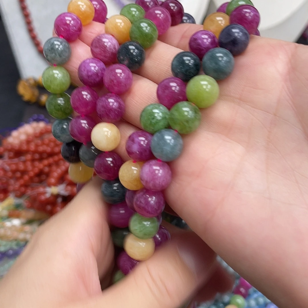 玛瑙/玉髓未镶嵌半成品碧玺玉髓10m