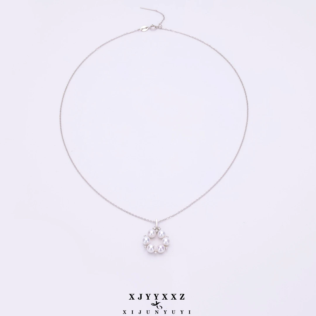 希君羽翼春日物语s925银淡水珍珠项链自发无证Z455