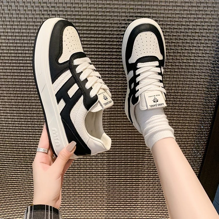 2024春秋港风板鞋女爆款休闲踩屎感厚底潮牌女鞋初中生百搭运动鞋