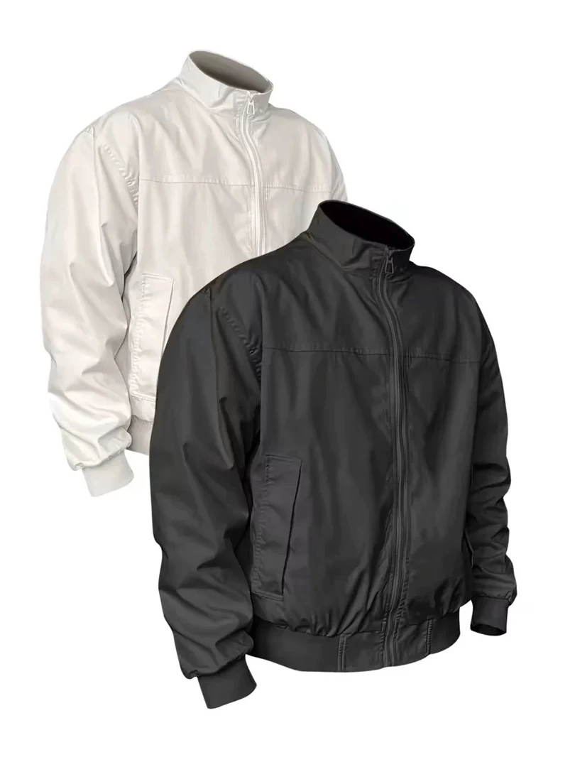 【醒醒】2025美式硬汉重磅面料有版型夹克痞帅cleanfit立领7009