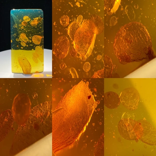 【小伊琥珀】23.7克花瓣珀特色牌子