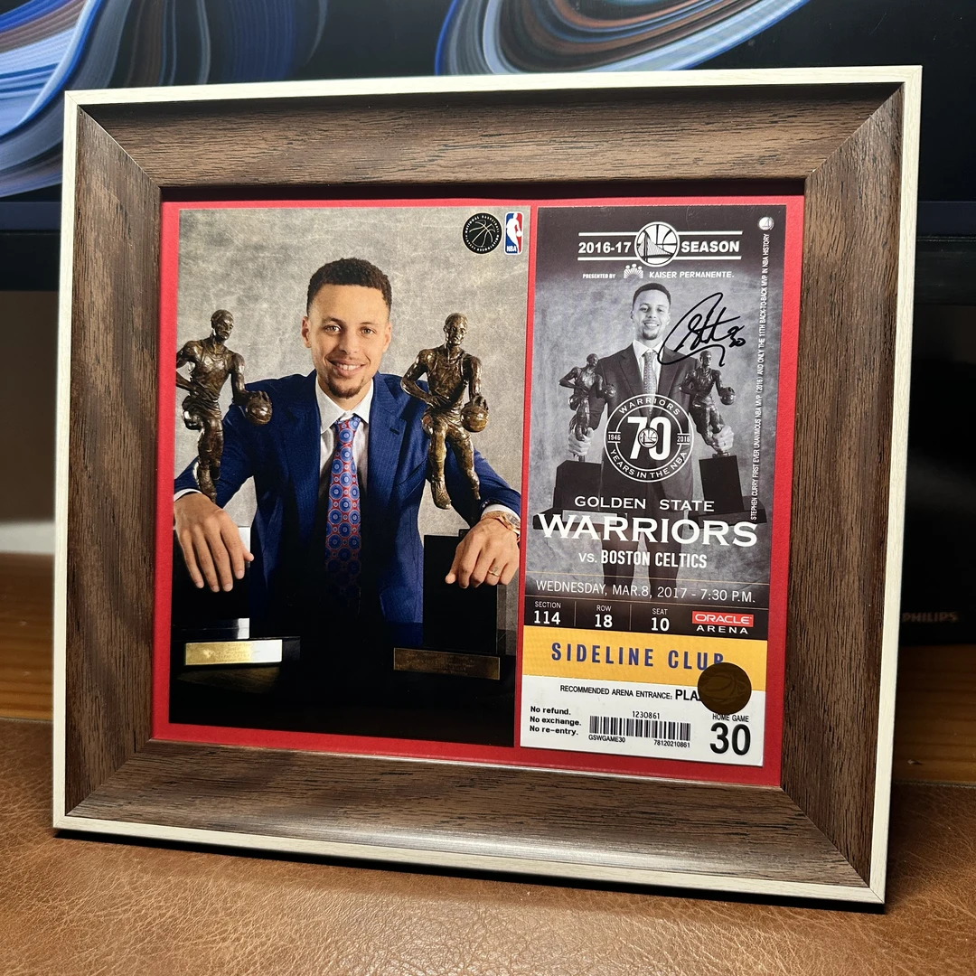 库里生涯4000三分礼盒纪念球票相框周边送男友节日礼物生日礼物