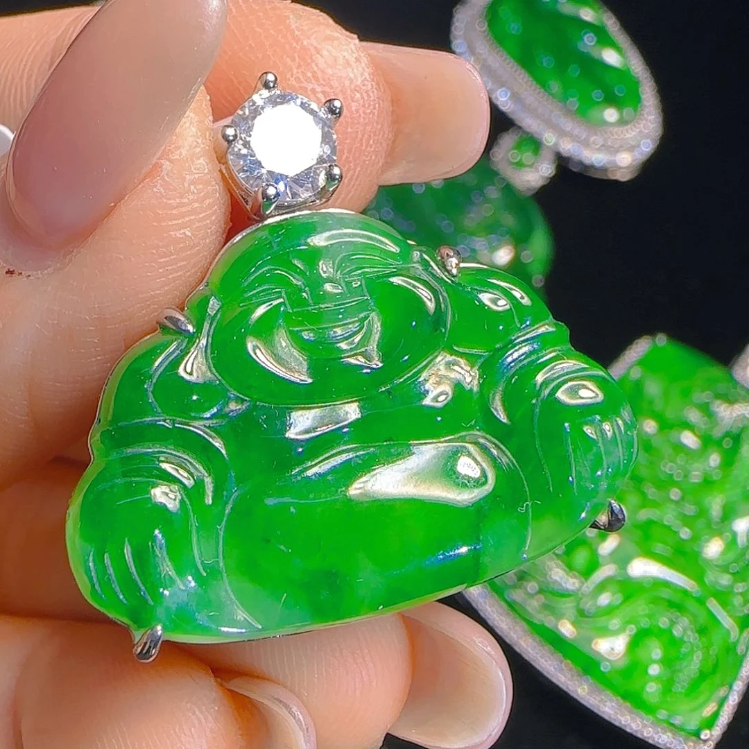 翡翠吊坠(赠链)银S925镶嵌