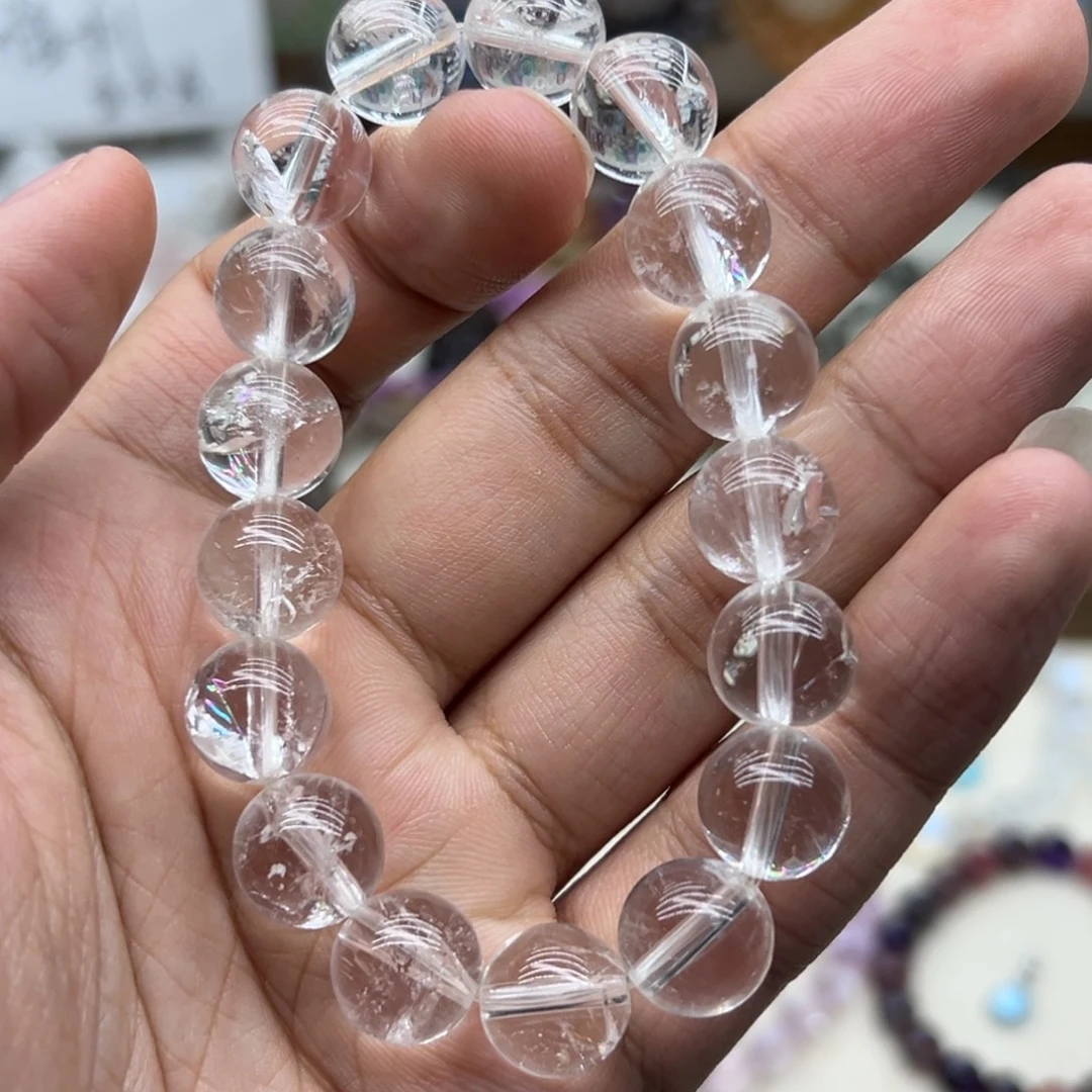 水晶手链未镶嵌12咪白啊塞