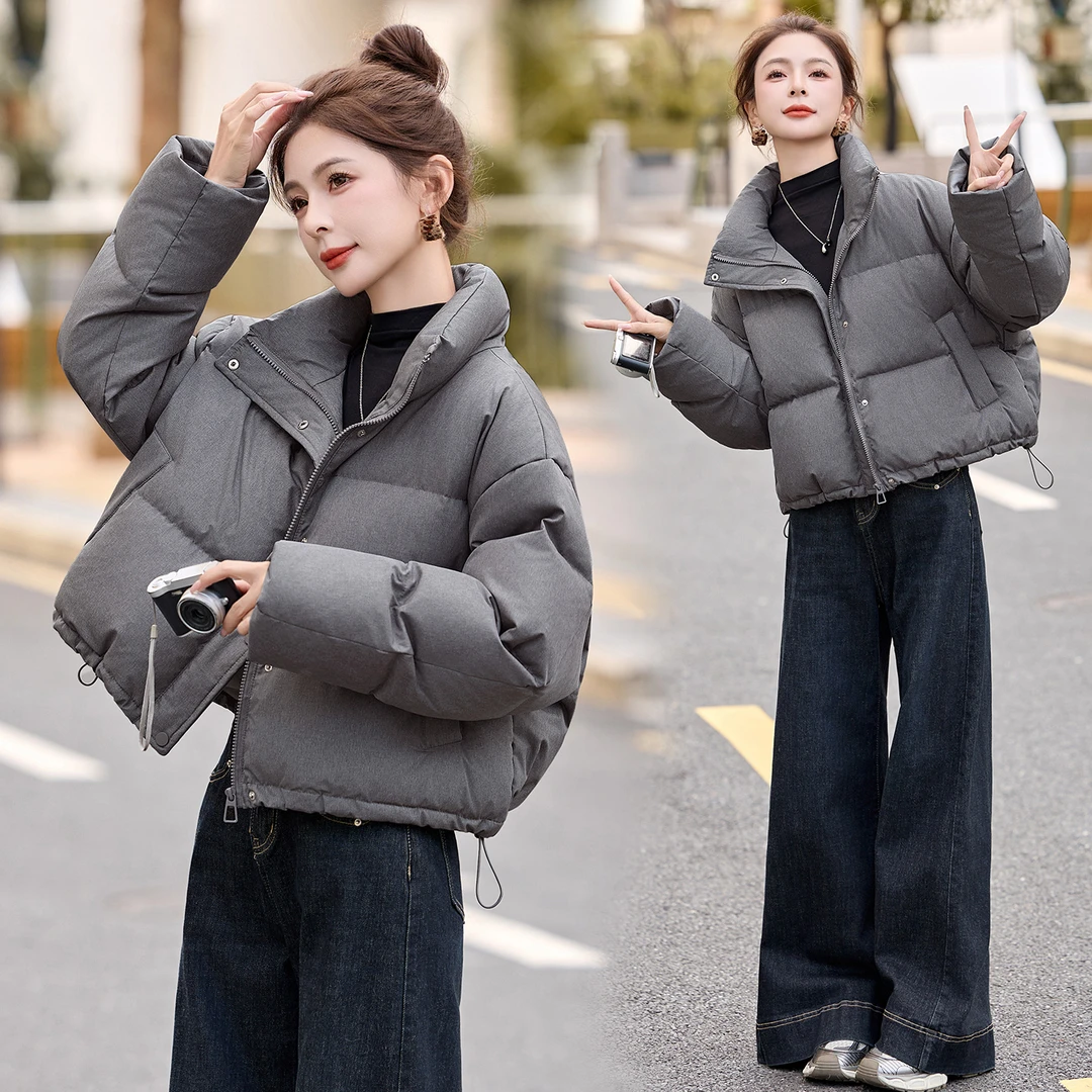 短款立领面包服女2025冬季新款加厚羽绒服小个子棉袄洋气保暖外套