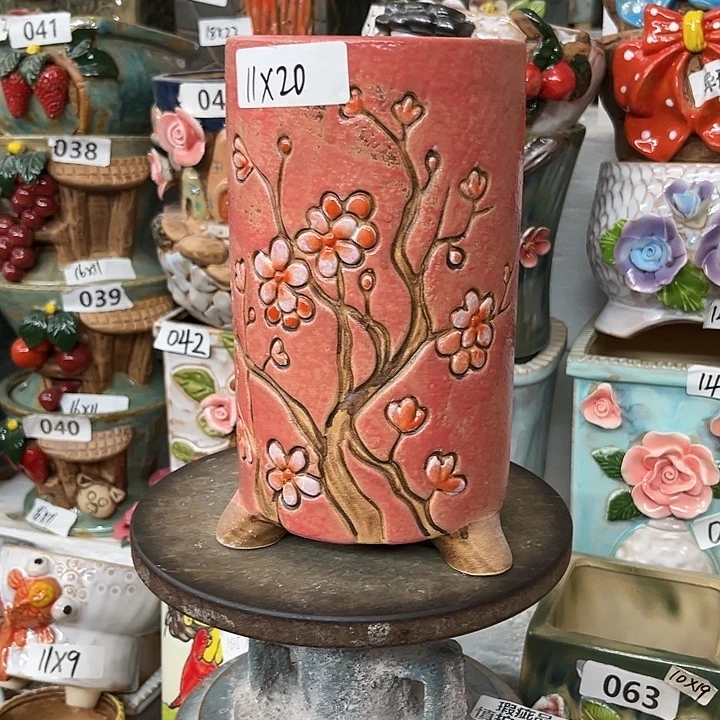 紫砂花盆粗陶材质多肉花盆