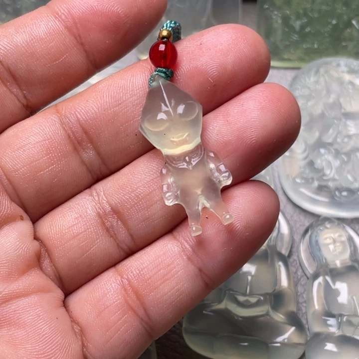 饿***子岫玉未镶嵌吊坠(赠链)