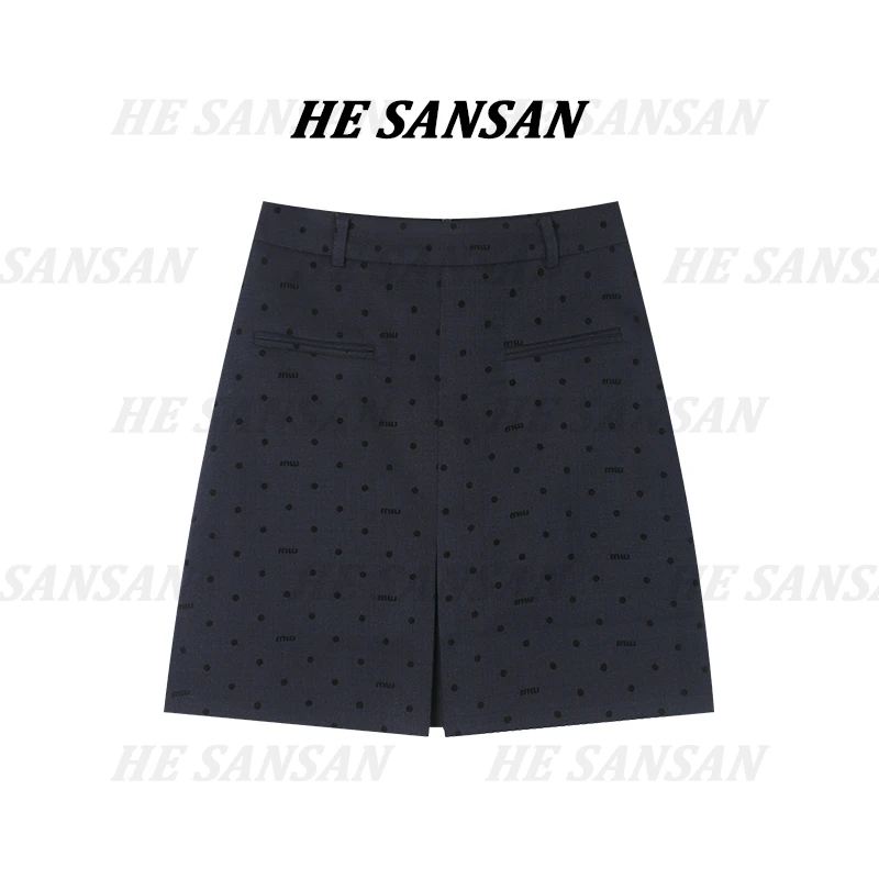 【SANSAN】高腰显瘦极简百搭波点气质休闲半身裙短裙DY-00060