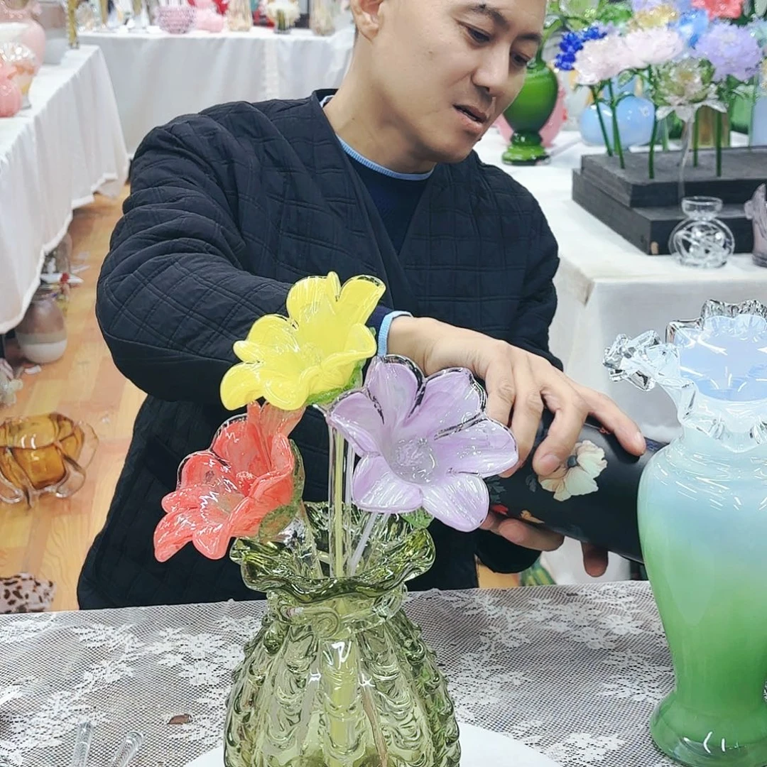 安妮家居琉璃花瓶摆件
