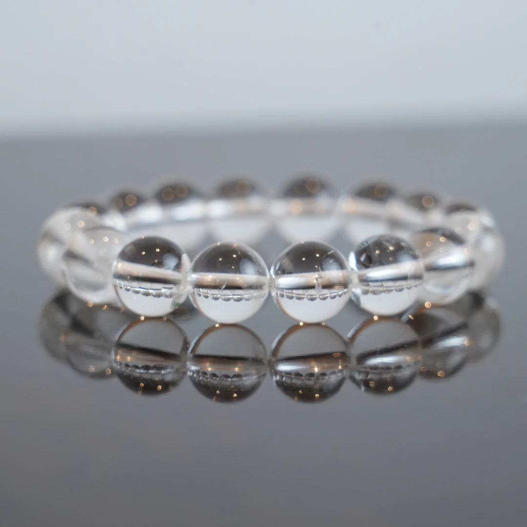 sj219天然美国高净体白水晶手串12mm左右