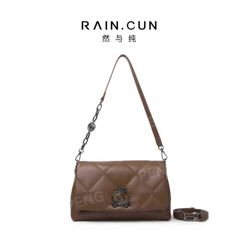 RAIN.CUN BF-66688-咖啡色 轻奢女士时尚潮流通勤腋下斜挎包