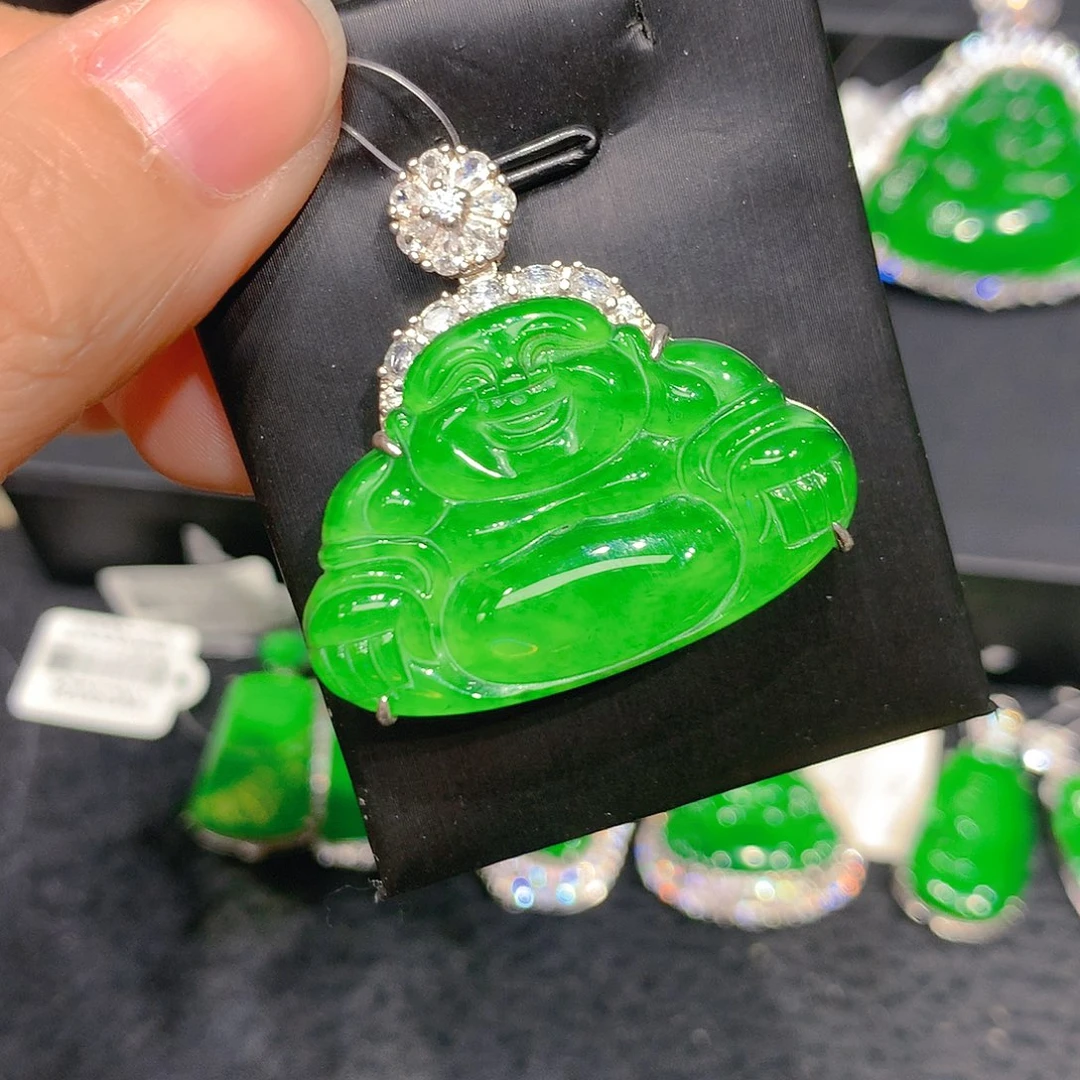 颈饰银S925镶嵌翡翠0085522