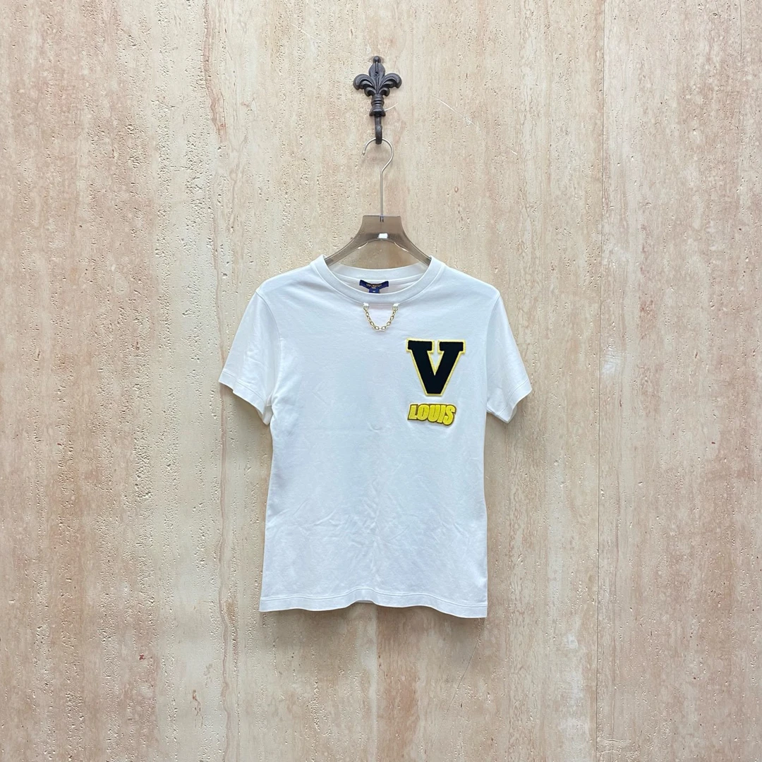 99新 LouisVuitton/路易威登 链条植绒logo短袖/m码 大码/33013