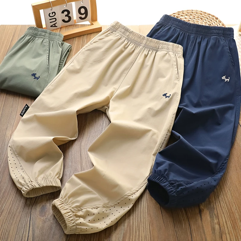 贝尔熊男童裤子春秋新款儿童休闲百搭裤子中大童长裤