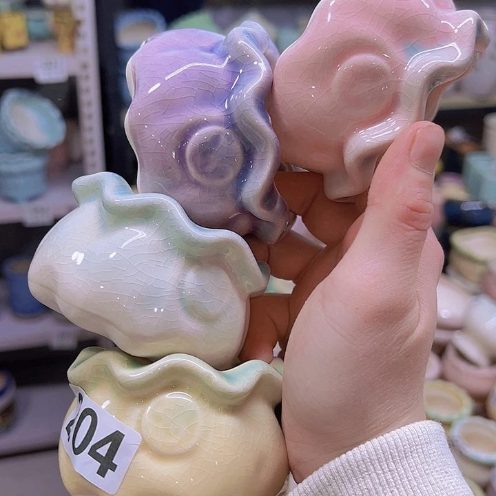 红陶陶瓷花盆当场满12包邮