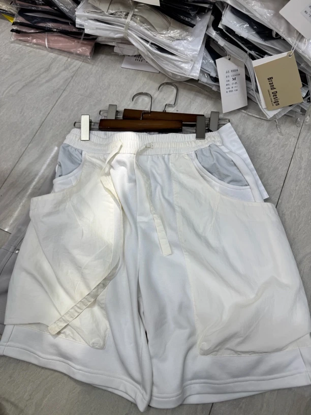 高端白色短裤7033