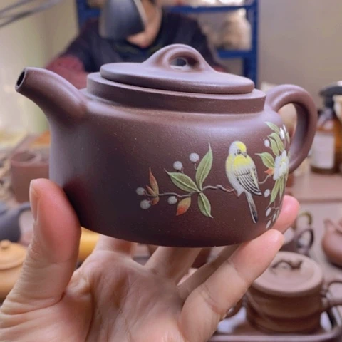 茶壶紫砂仿古井兰270cc