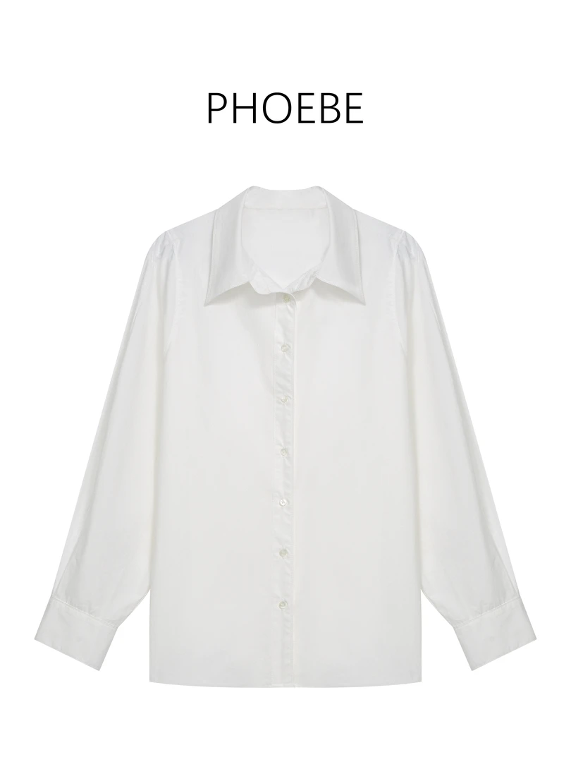 【开业秀场白衬衫】PHOEBE叶姐 秋季新款休闲气质衬衫HF5082954C