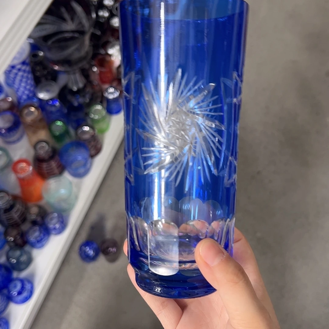水晶玻璃高脚款微瑕一个