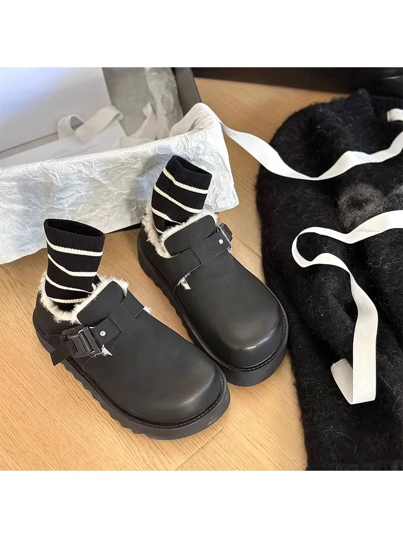 SUSU 【加绒博肯】新款复古加绒勃肯鞋女鞋 55-210 A1上