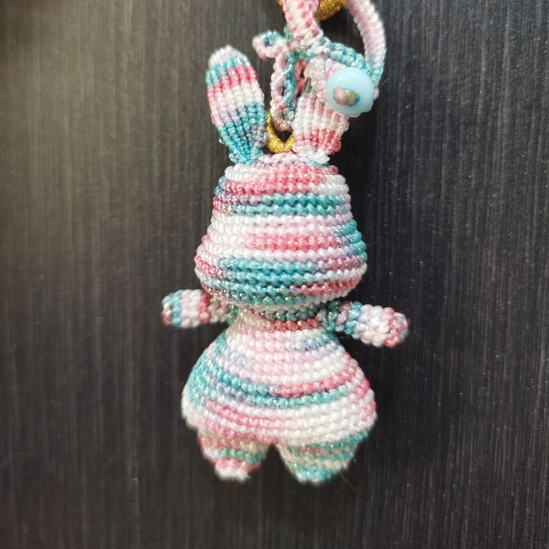 纯手工编织段染线手机挂绳饰品