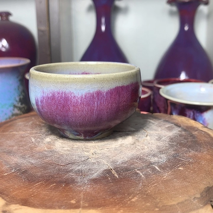 钧瓷杯子，纯手工制作钧瓷杯子