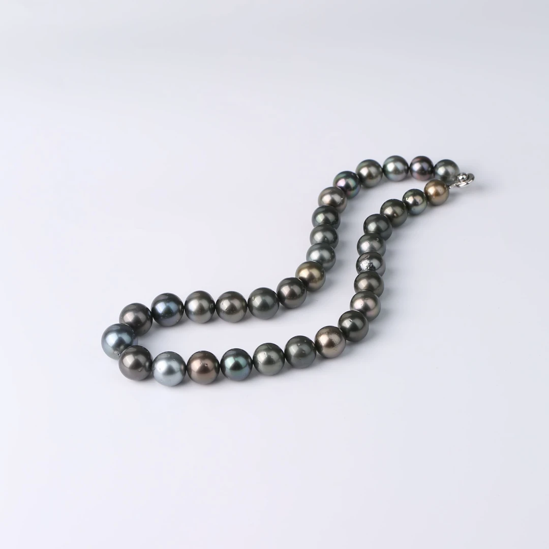 龙珠点位10-15m大溪地海水珠 珠链（JVAA）