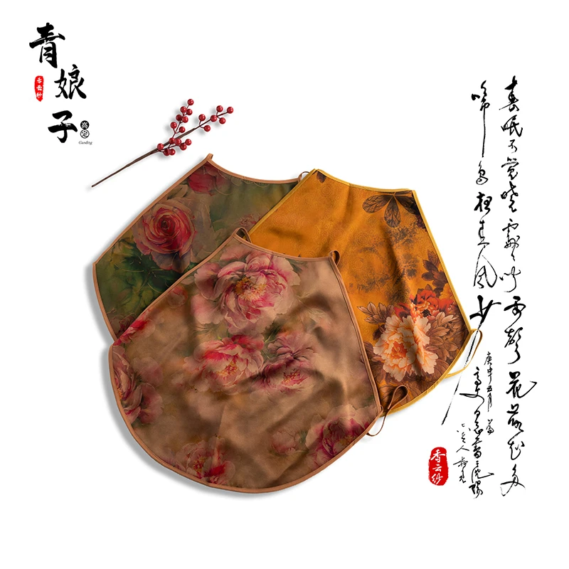 青娘子香云纱简约中国风打底印花缎肚兜吊带241717