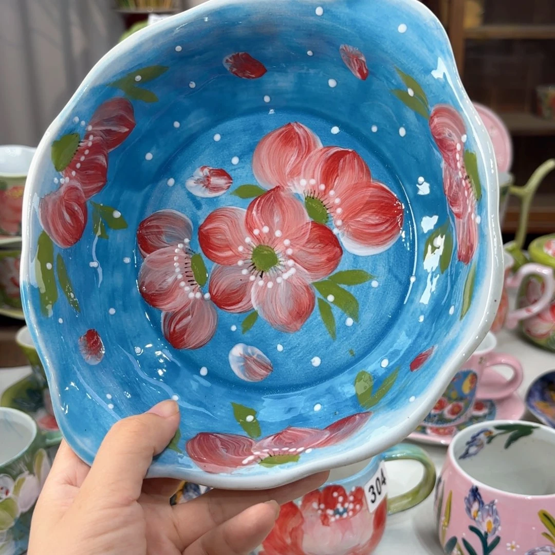 景德镇手绘高温釉下彩陶瓷茶具