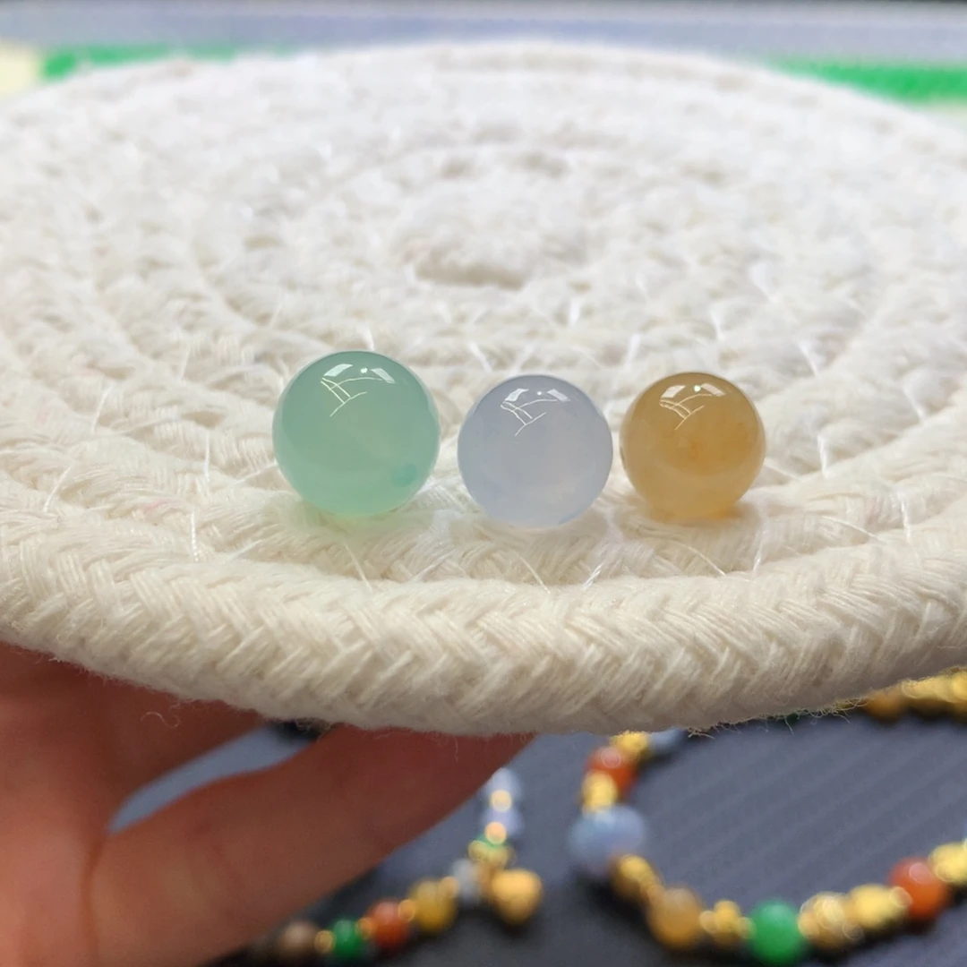 定制翡翠未镶嵌 毛货抛光定制 玛卡龙色系 单颗价 多样性发其一