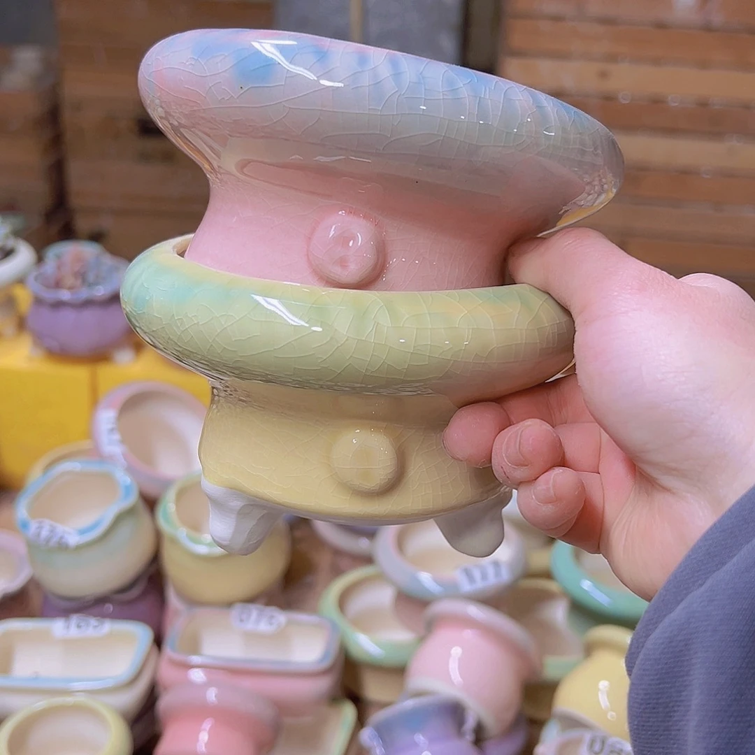 红陶陶瓷花盆当场满12包邮