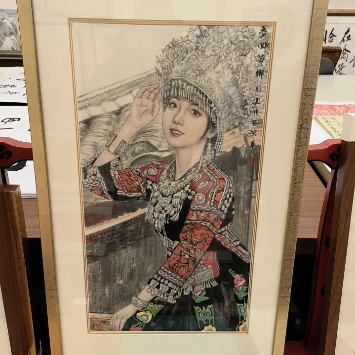 国画画作精品带框发2平尺