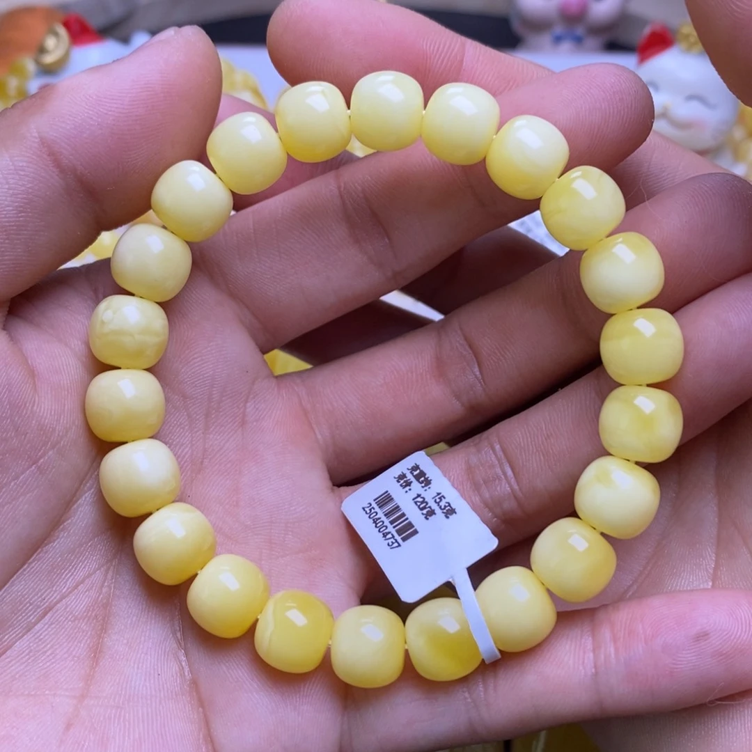 未镶嵌蜜蜡裸石10+老型手串