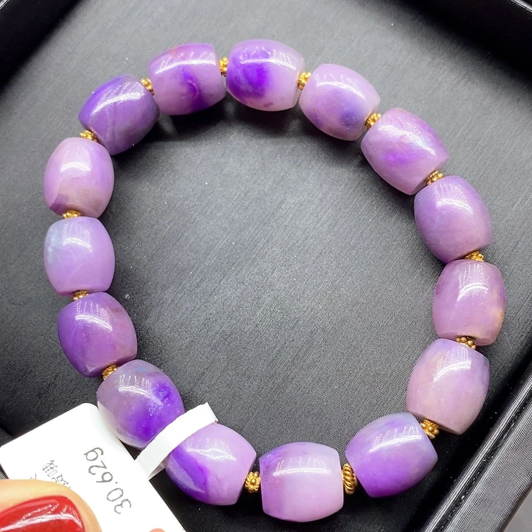 苏纪石（舒俱来）未镶嵌南非舒俱来玉化桶珠单圈