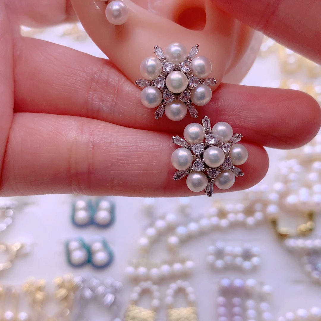 耳饰淡水珍珠合金