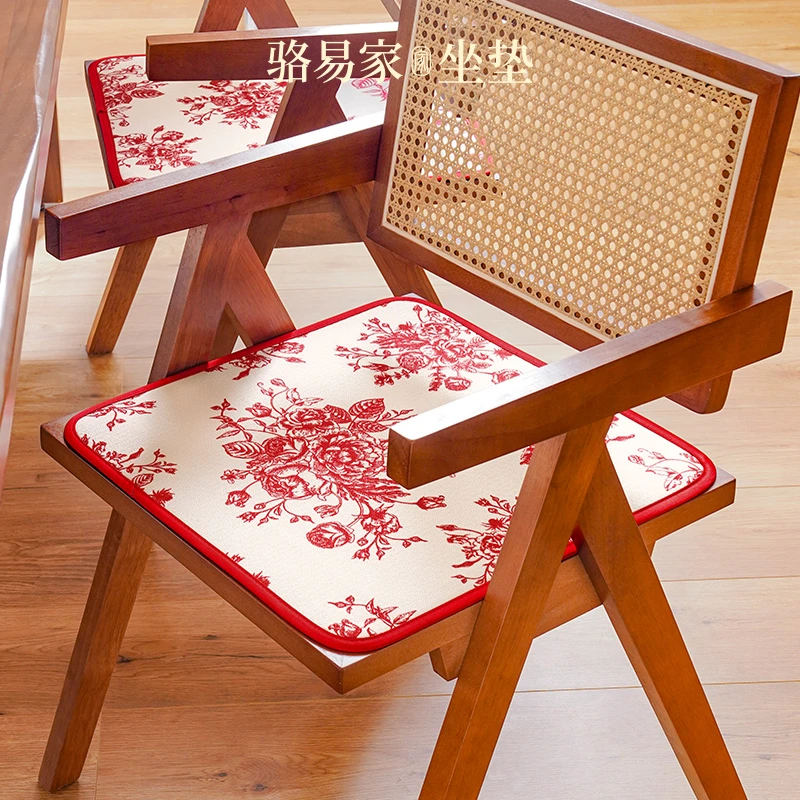 骆易家椅垫四季通用坐垫餐桌椅子「浪漫玫瑰」座椅凳子万能套罩